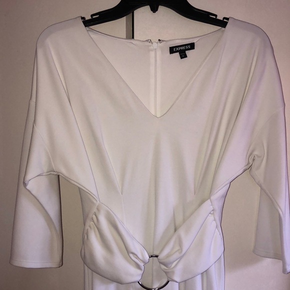 White Express Belted dress - Picture 2 of 3